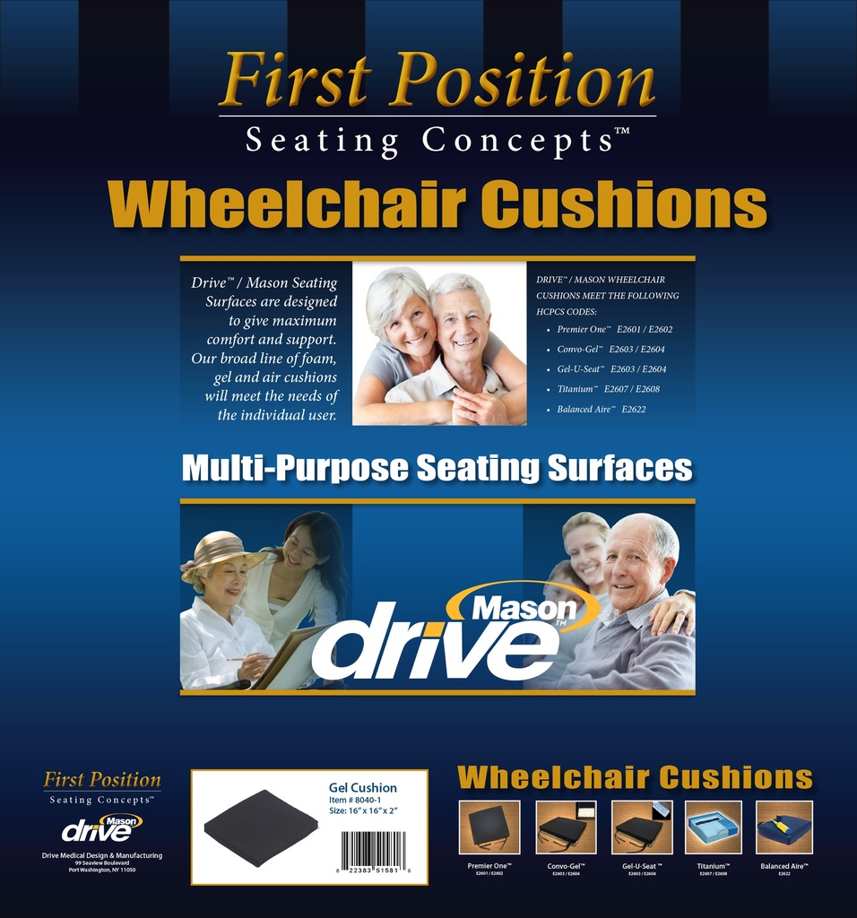 Gel-U-Seat Lite General Use Gel Cushion with Stretch Cover (16"x20")_image_11