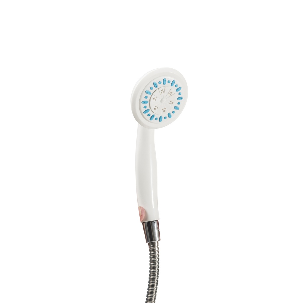 3 Setting Handheld Shower Head with Ultra-Long Stainless Steel Hose, White_image_11