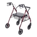 Heavy Duty Bariatric Rollator Rolling Walker with Large Padded Seat (RED)_image_12