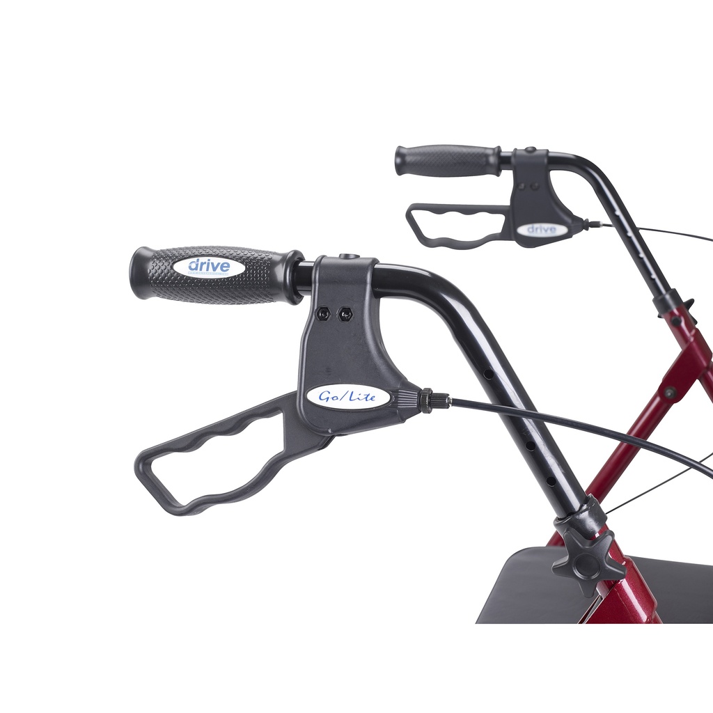 Heavy Duty Bariatric Rollator Rolling Walker with Large Padded Seat (RED)_image_16