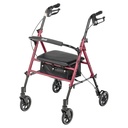 Adjustable Height Rollator Rolling Walker with 6" Wheels (RED)_image_11