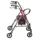 Adjustable Height Rollator Rolling Walker with 6" Wheels (RED)_image_12