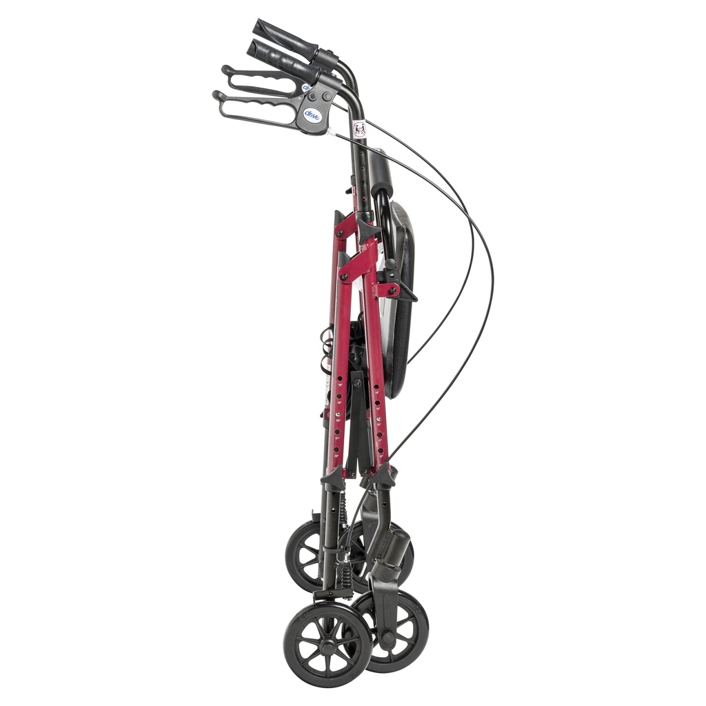 Adjustable Height Rollator Rolling Walker with 6" Wheels (RED)_image_14