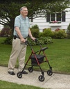 Adjustable Height Rollator Rolling Walker with 6" Wheels (RED)_image_20