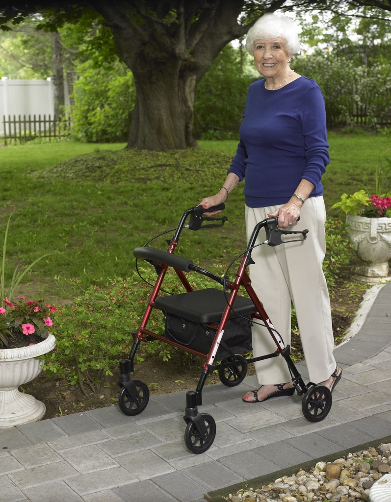 Adjustable Height Rollator Rolling Walker with 6" Wheels (BLUE)_image_21