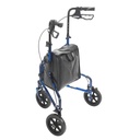 3 Wheel Rollator Rolling Walker with Basket Tray and Pouch (Flame Blue)_image_11