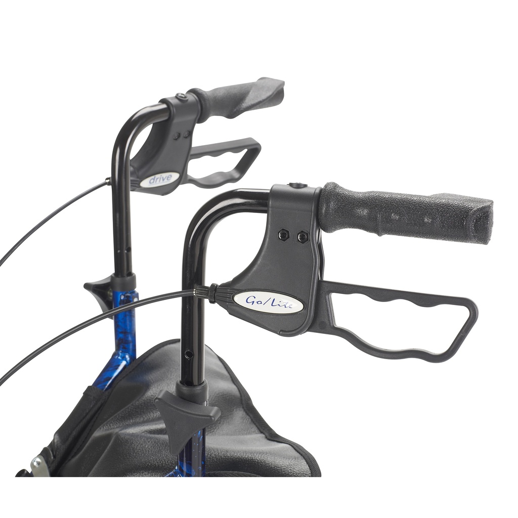 3 Wheel Rollator Rolling Walker with Basket Tray and Pouch (Flame Blue)_image_13