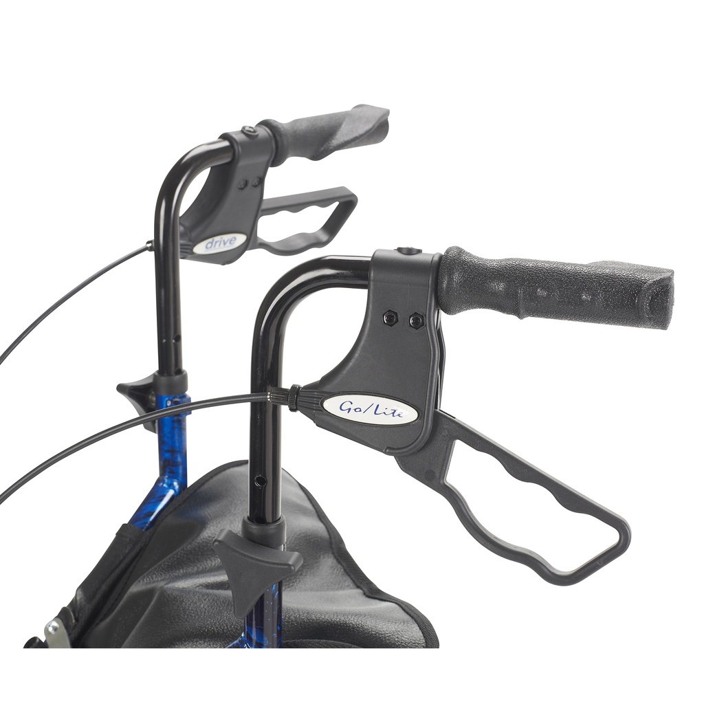 3 Wheel Rollator Rolling Walker with Basket Tray and Pouch (Flame Blue)_image_14