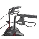 3 Wheel Rollator Rolling Walker with Basket Tray and Pouch (Flame Red)_image_13