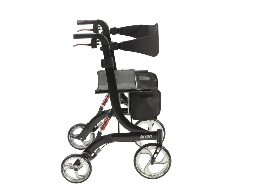 Nitro Euro Style Rollator Rolling Walker, Heavy Duty, Black_image_12
