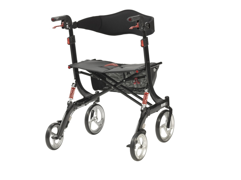 Nitro Euro Style Rollator Rolling Walker, Heavy Duty, Black_image_13
