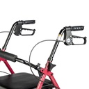 Rollator Rolling Walker with 6" Wheels, Fold Up Removable Back Support and Padded Seat (RED)_image_17