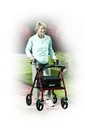 Rollator Rolling Walker with 6" Wheels, Fold Up Removable Back Support and Padded Seat (RED)_image_19