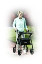 Rollator Rolling Walker with 6" Wheels, Fold Up Removable Back Support and Padded Seat (BLACK)_image_20