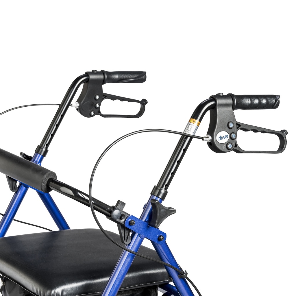 Rollator Rolling Walker with 6" Wheels, Fold Up Removable Back Support and Padded Seat (BLUE)_image_18