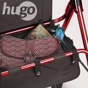 Elite Rollator Rolling Walker with Seat, Backrest and Saddle Bag (Garnet Red)_image_14