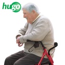 Elite Rollator Rolling Walker with Seat, Backrest and Saddle Bag (Garnet Red)_image_16