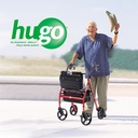 Elite Rollator Rolling Walker with Seat, Backrest and Saddle Bag (Garnet Red)_image_17