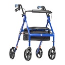 Elite Rollator Rolling Walker with Seat, Backrest and Saddle Bag (BLUE)_image_11
