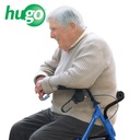 Elite Rollator Rolling Walker with Seat, Backrest and Saddle Bag (BLUE)_image_14