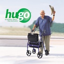 Elite Rollator Rolling Walker with Seat, Backrest and Saddle Bag (BLUE)_image_15
