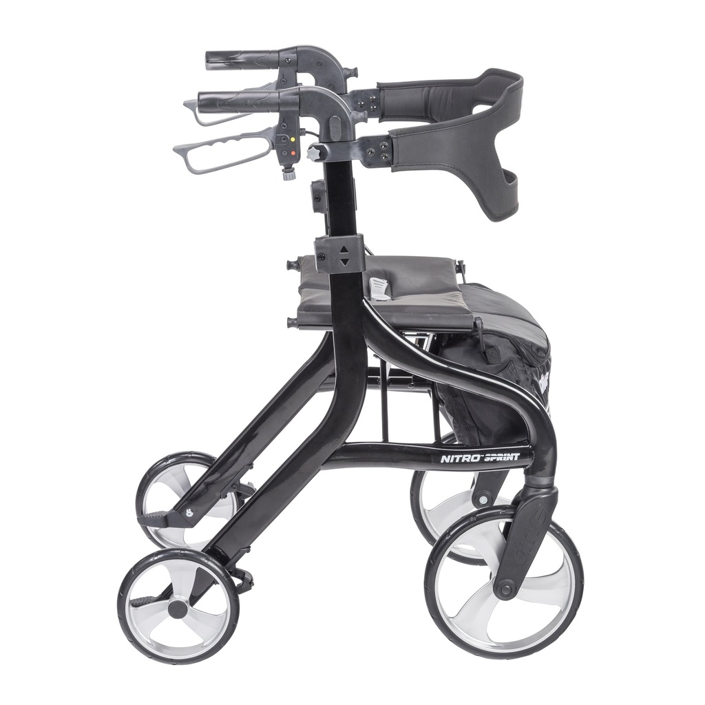 Nitro Sprint Rollator Rolling Walker (BLACK)_image_12