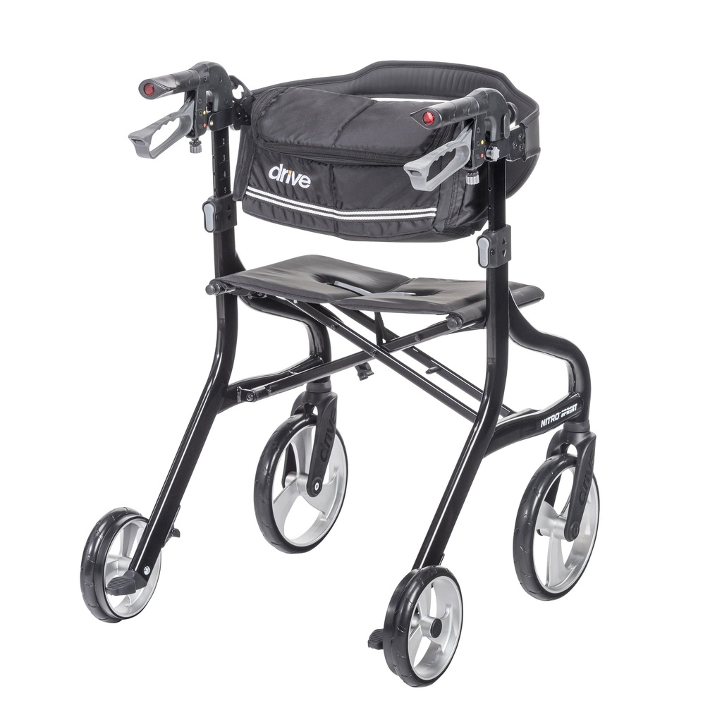 Nitro Sprint Rollator Rolling Walker (BLACK)_image_16