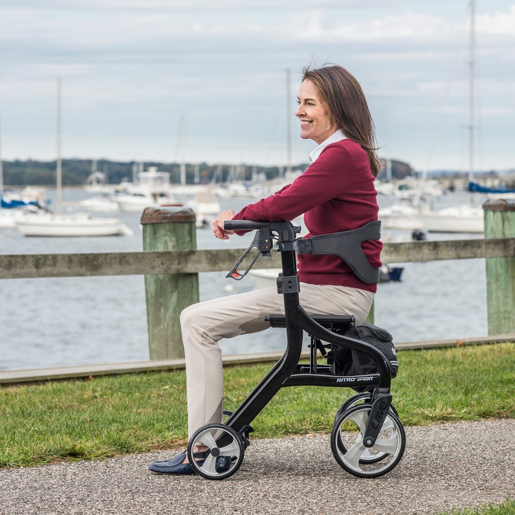 Nitro Sprint Rollator Rolling Walker (BLACK)_image_19