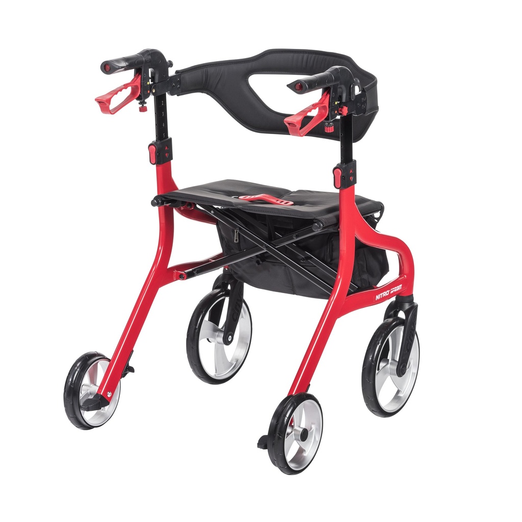 Nitro Sprint Rollator Rolling Walker (RED)_image_14