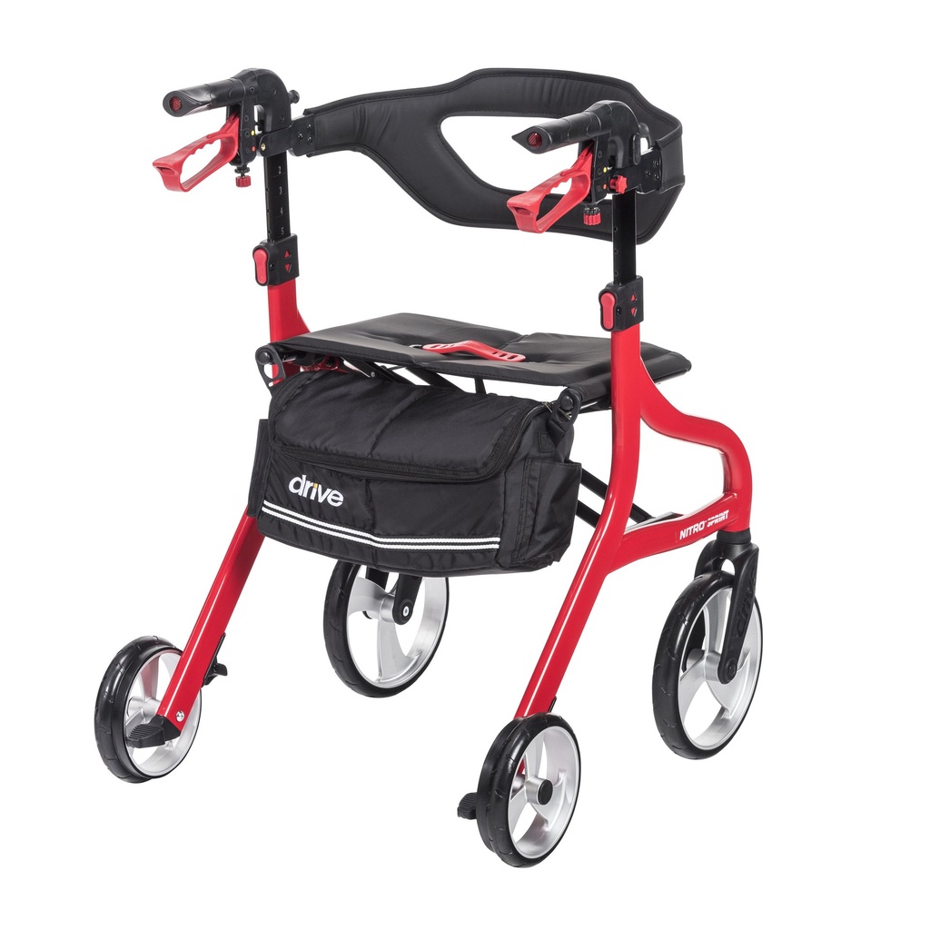 Nitro Sprint Rollator Rolling Walker (RED)_image_15