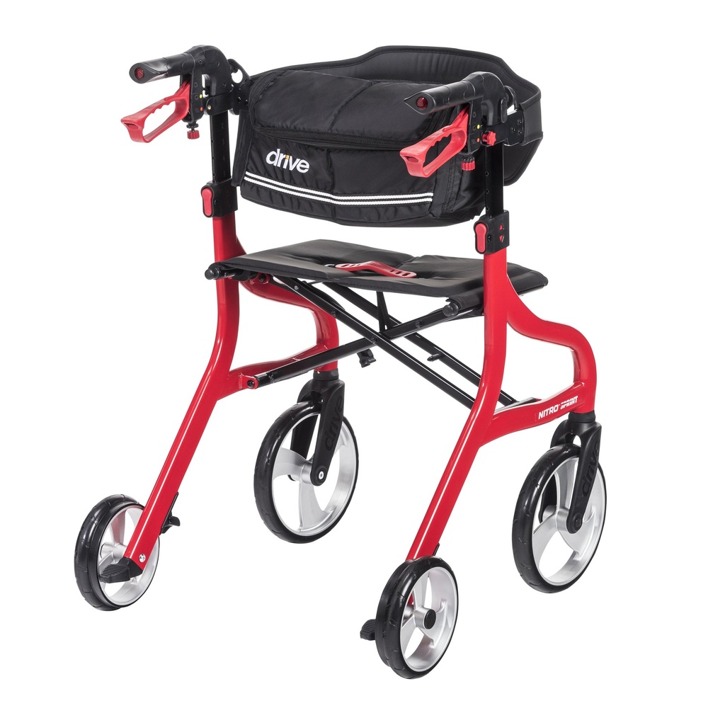 Nitro Sprint Rollator Rolling Walker (RED)_image_16