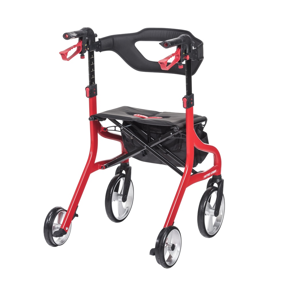 Nitro Sprint Rollator Rolling Walker, Tall (RED)_image_14