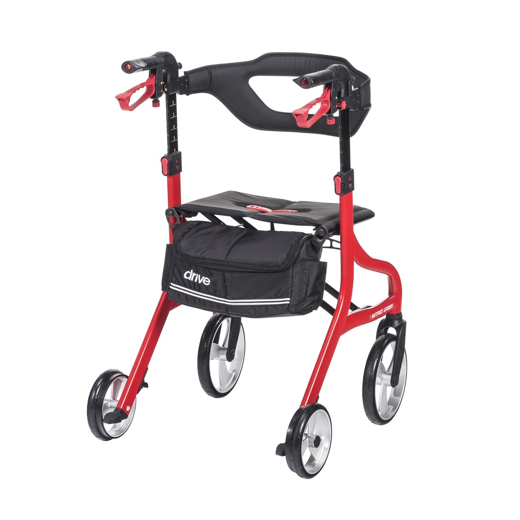 Nitro Sprint Rollator Rolling Walker, Tall (RED)_image_16