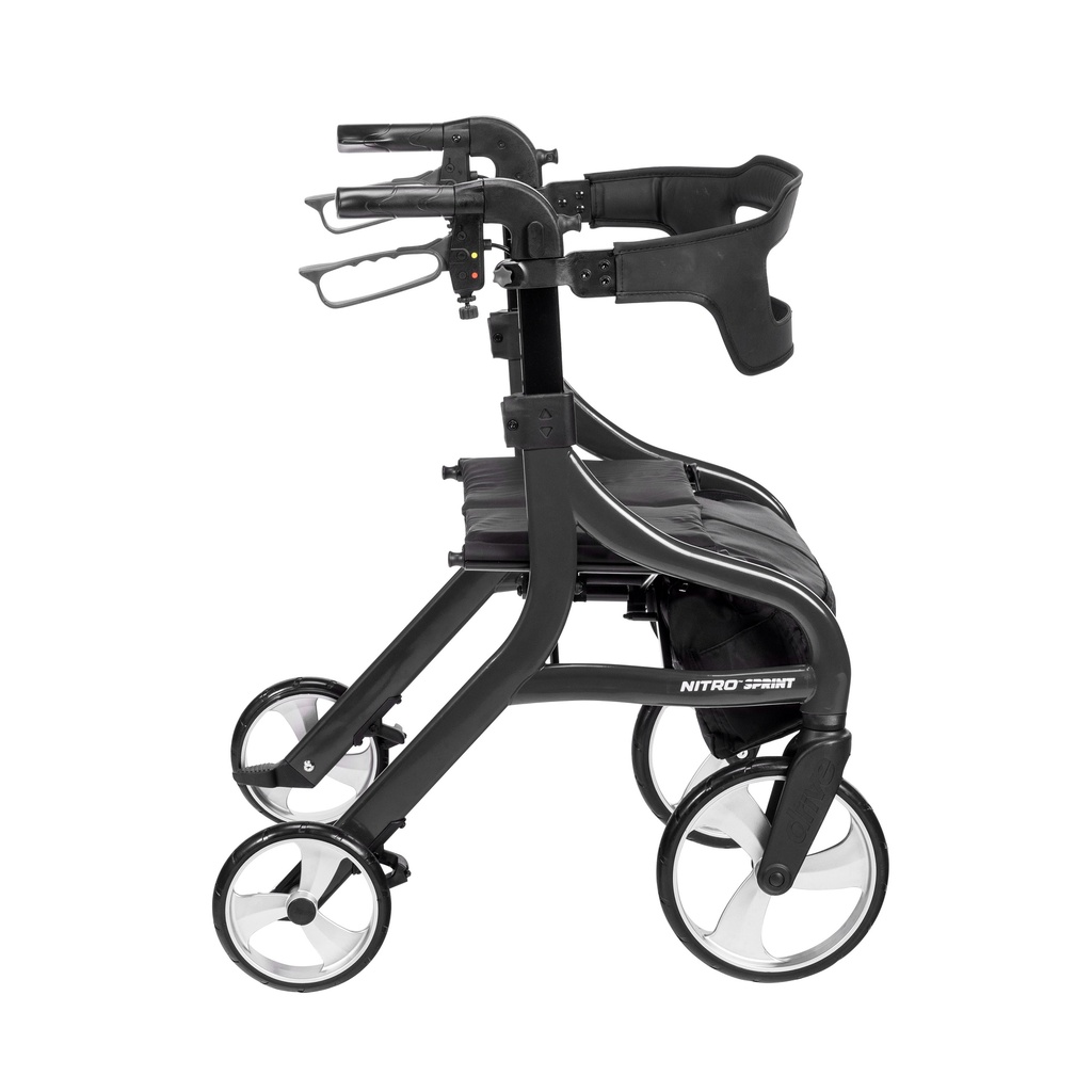 Nitro Sprint Rollator Rolling Walker, Hemi Height (BLACK)_image_11