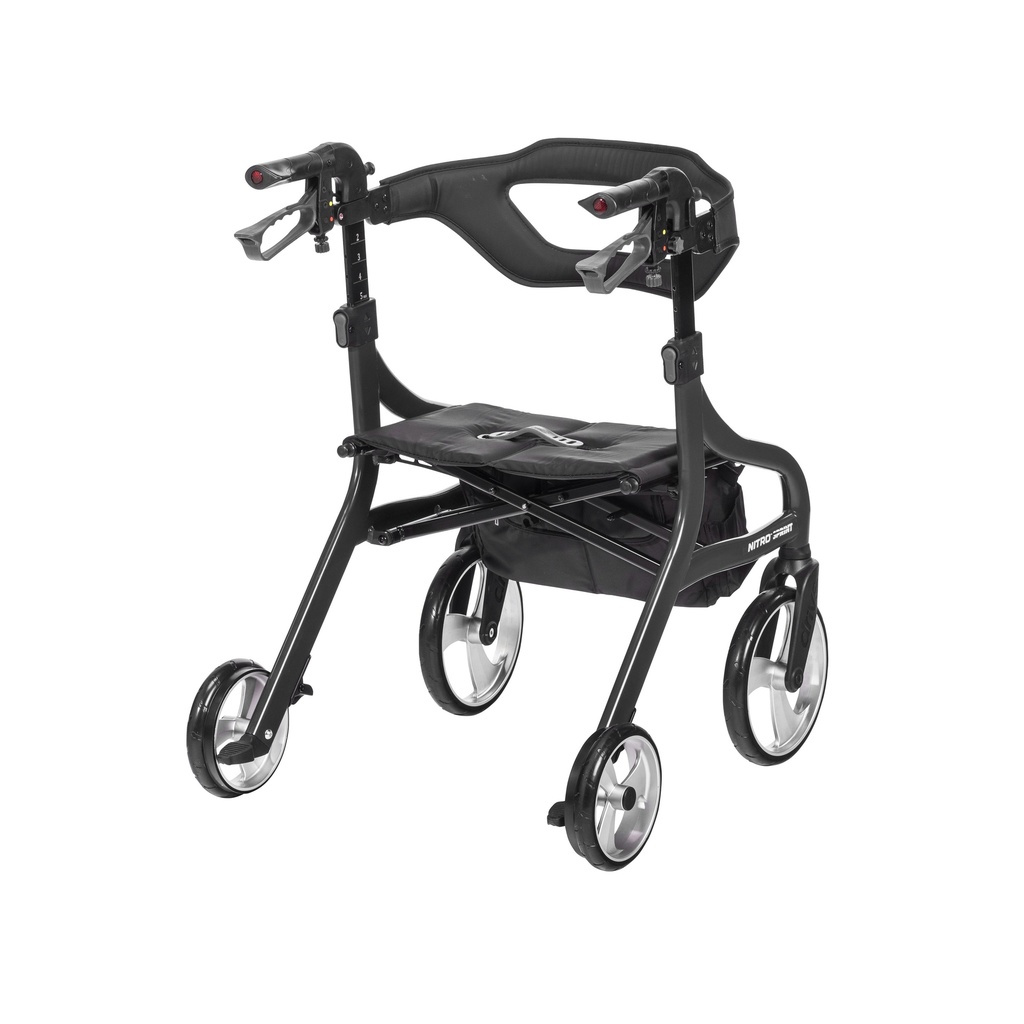 Nitro Sprint Rollator Rolling Walker, Hemi Height (BLACK)_image_13