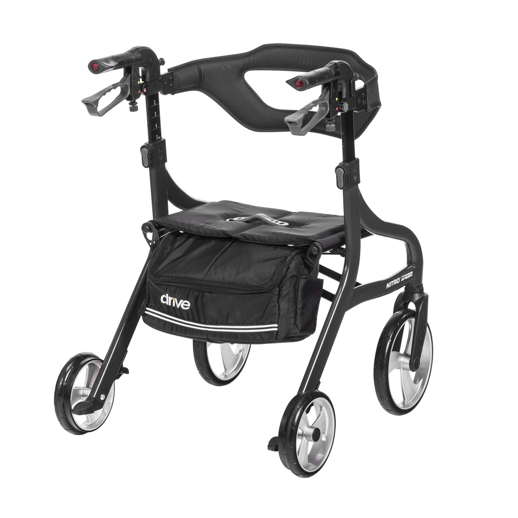 Nitro Sprint Rollator Rolling Walker, Hemi Height (BLACK)_image_14