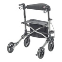 Compact Folding Rollator Rolling Walker, Grey/Black_image_12