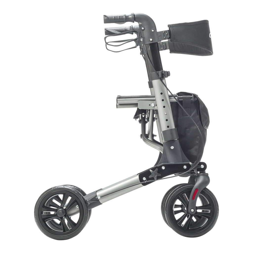 Compact Folding Rollator Rolling Walker, Grey/Black_image_13