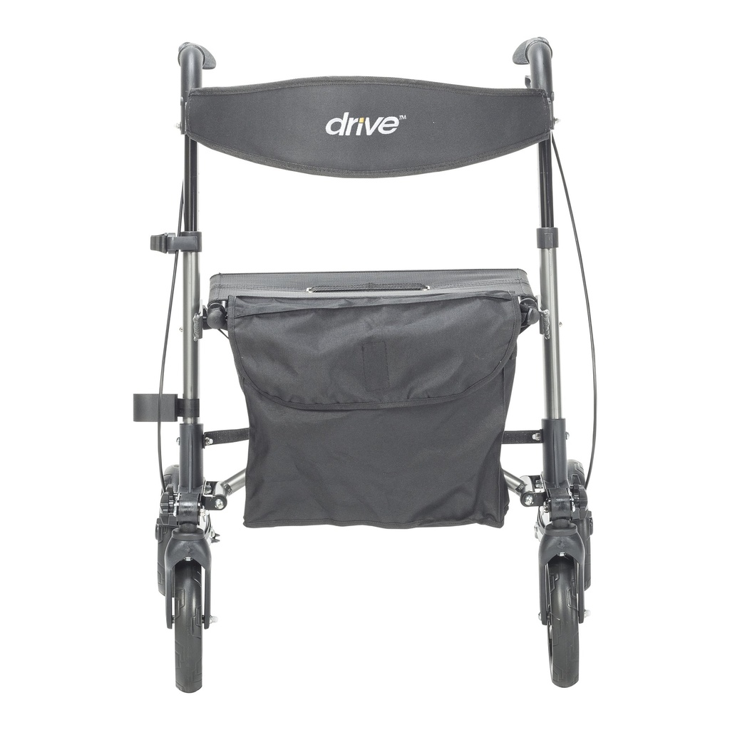 Compact Folding Rollator Rolling Walker, Grey/Black_image_14