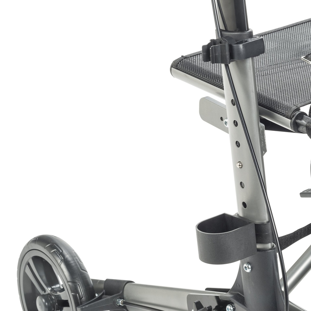 Compact Folding Rollator Rolling Walker, Grey/Black_image_18