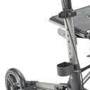 Compact Folding Rollator Rolling Walker, Grey/Black_image_18