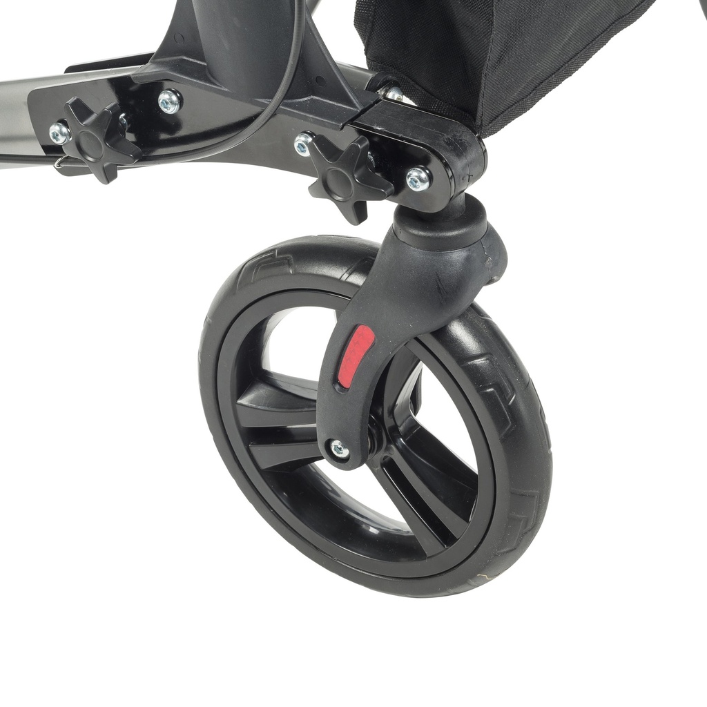 Compact Folding Rollator Rolling Walker, Grey/Black_image_19