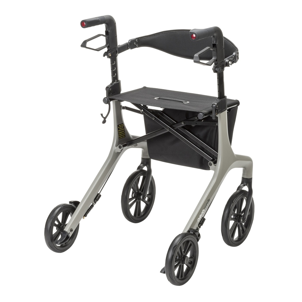 AeroWalk Ultra-Lite Rollator Rolling Walker (Grey)_image_13