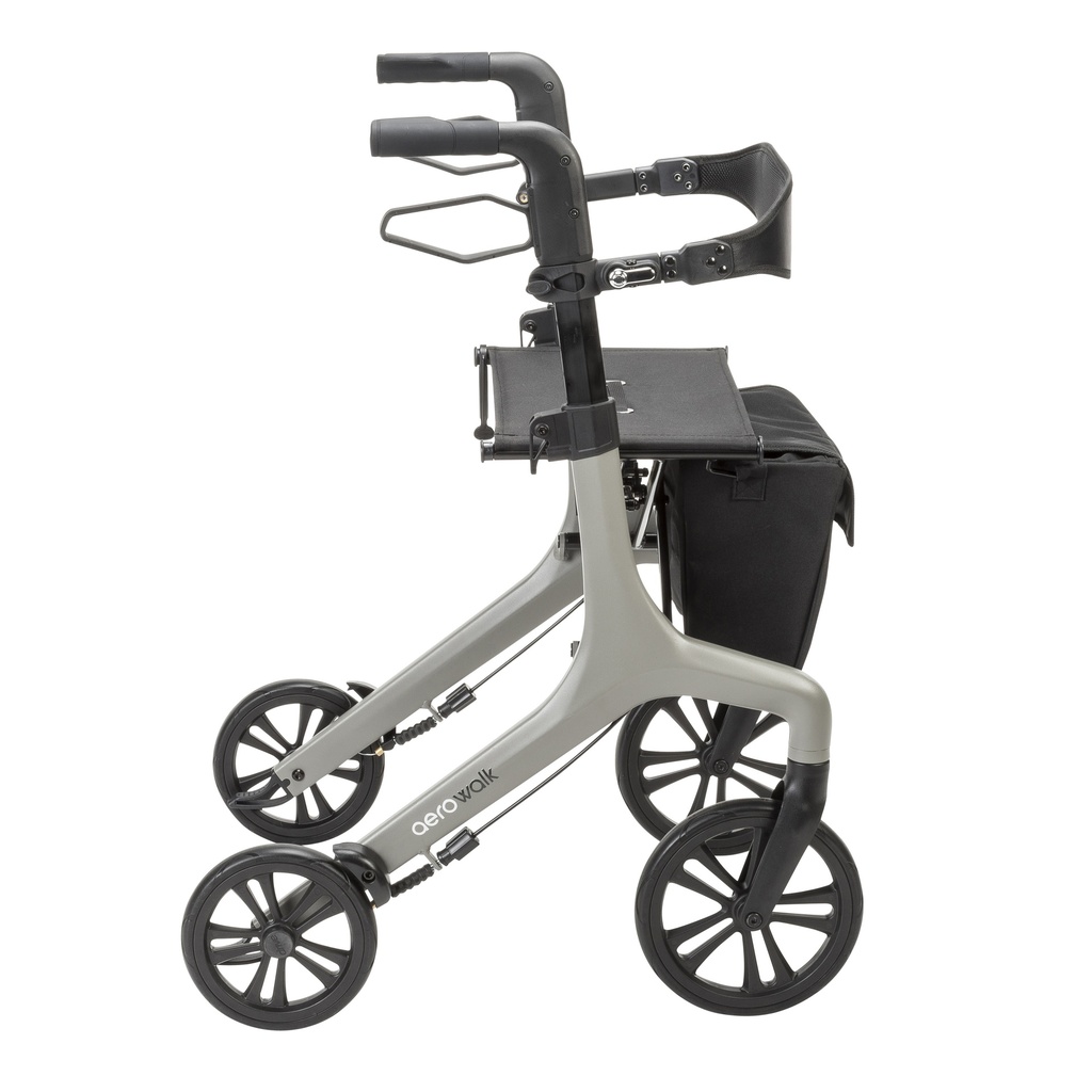 AeroWalk Ultra-Lite Rollator Rolling Walker (Grey)_image_15