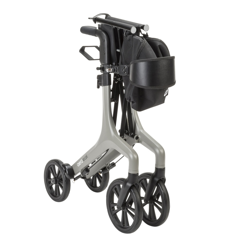 AeroWalk Ultra-Lite Rollator Rolling Walker (Grey)_image_16