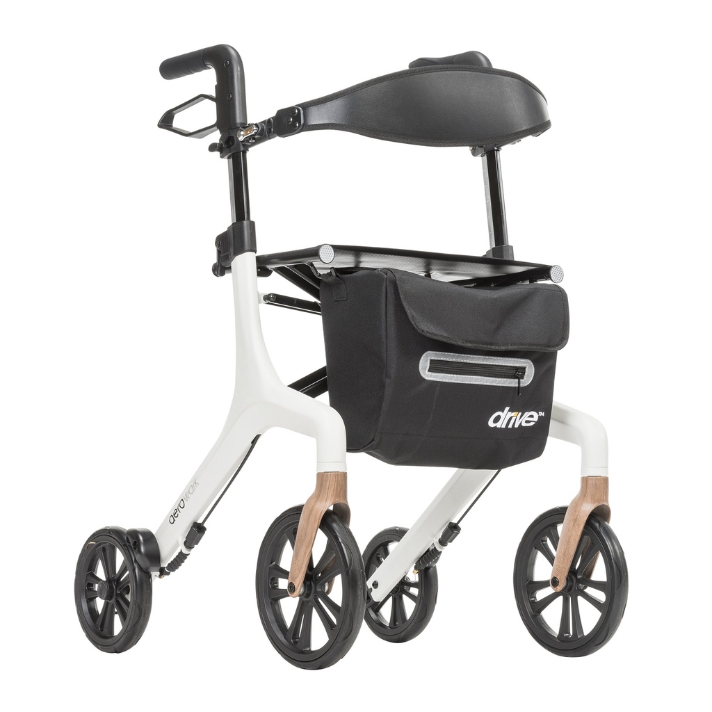 AeroWalk Ultra-Lite Rollator Rolling Walker (WHITE)_image_11