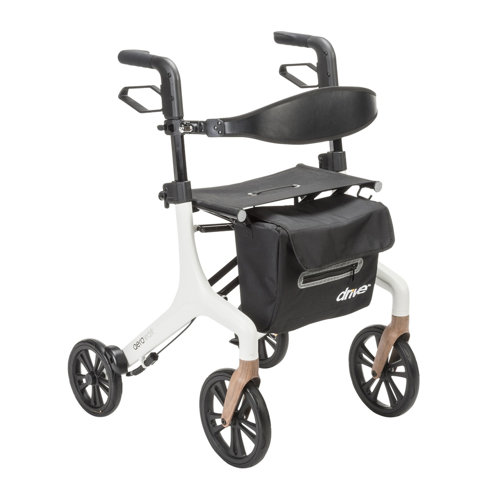 AeroWalk Ultra-Lite Rollator Rolling Walker (WHITE)_image_12