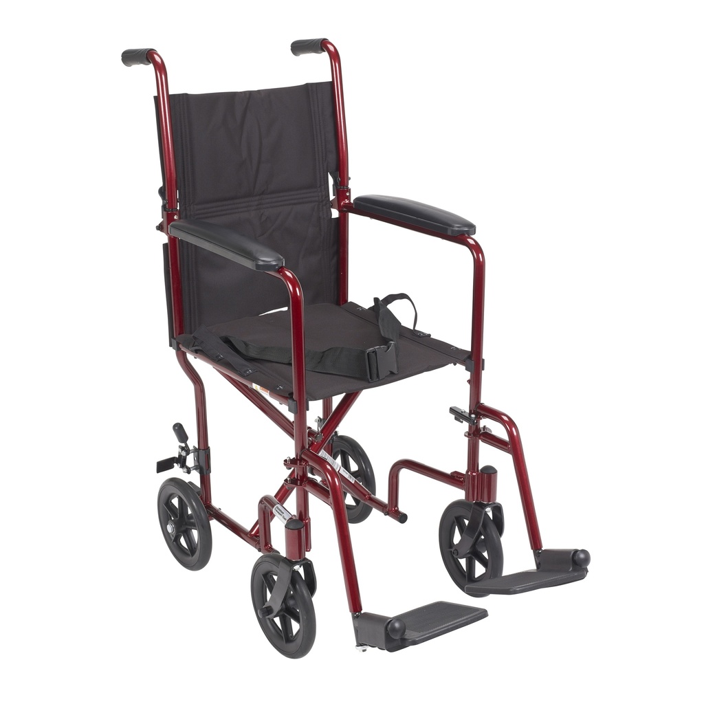Lightweight Transport Wheelchair (RED, 17" Seat)_image_11