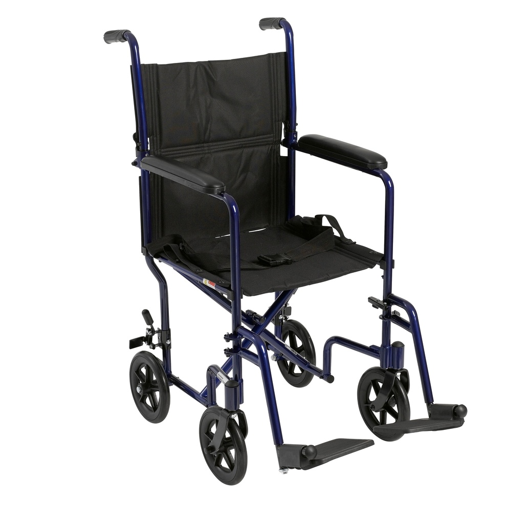 Lightweight Transport Wheelchair (BLUE, 19" Seat)_image_11