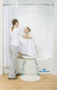 Adjustable Bath and Shower Transfer Bench with Reversible Backrest, Off White_image_16